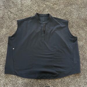 Figs Rafaela Oversized Scrub Top Charcol Gray